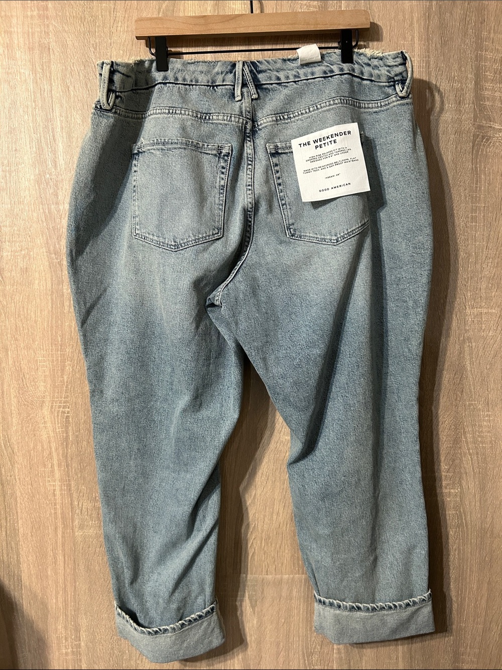 Good American The Weekender Petite High Rise Slim Straight Jeans Size 16 - Picture 2 of 10